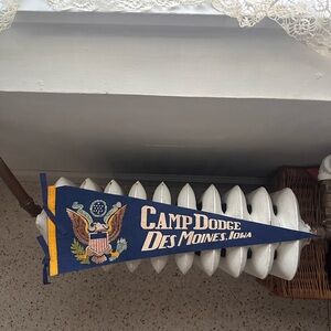 Vintage Camp Dodge Des Moines Iowa Pennant